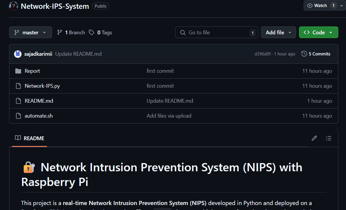 تصویر Network Intrusion Prevention System (NIPS) with Raspberry Pi